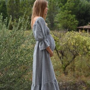 Elegant Blue Maxi Dress